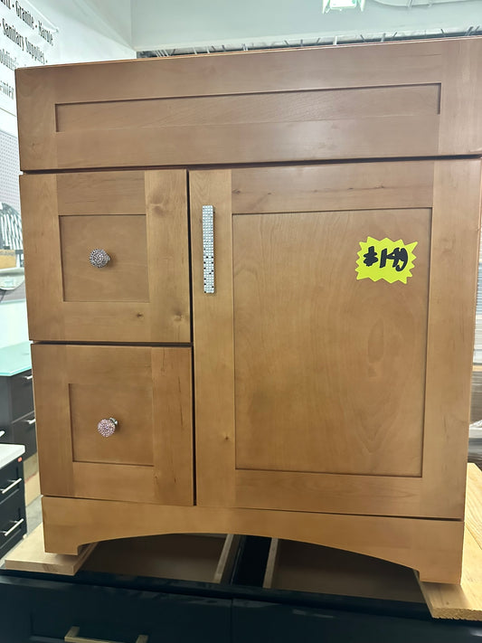 [CLEARANCE] 30" Elegant Shaker Vanity with 2 Drawers [BASE ONLY]