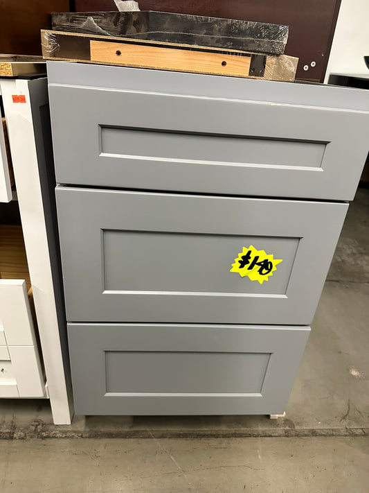 [CLEARANCE] 18" Dark Grey 3 Drawers