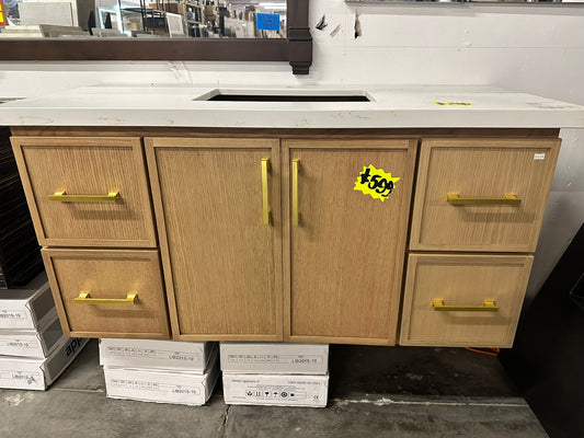 [CLEARANCE] 48" Slim Oak Shaker Floating Vanity (Base Only)