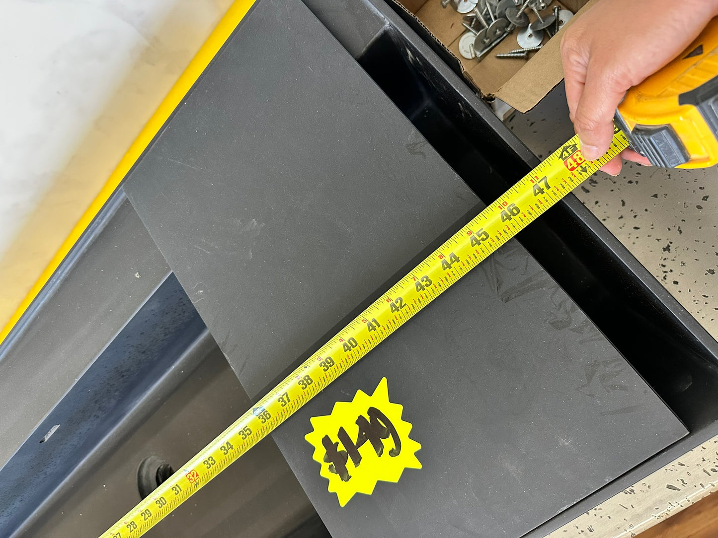 [CLEARANCE] 47" x 20" Black Bathroom Vessel Sink
