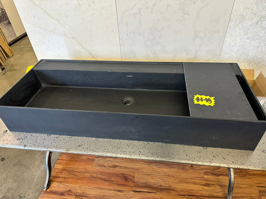 [CLEARANCE] 47" x 20" Black Bathroom Vessel Sink