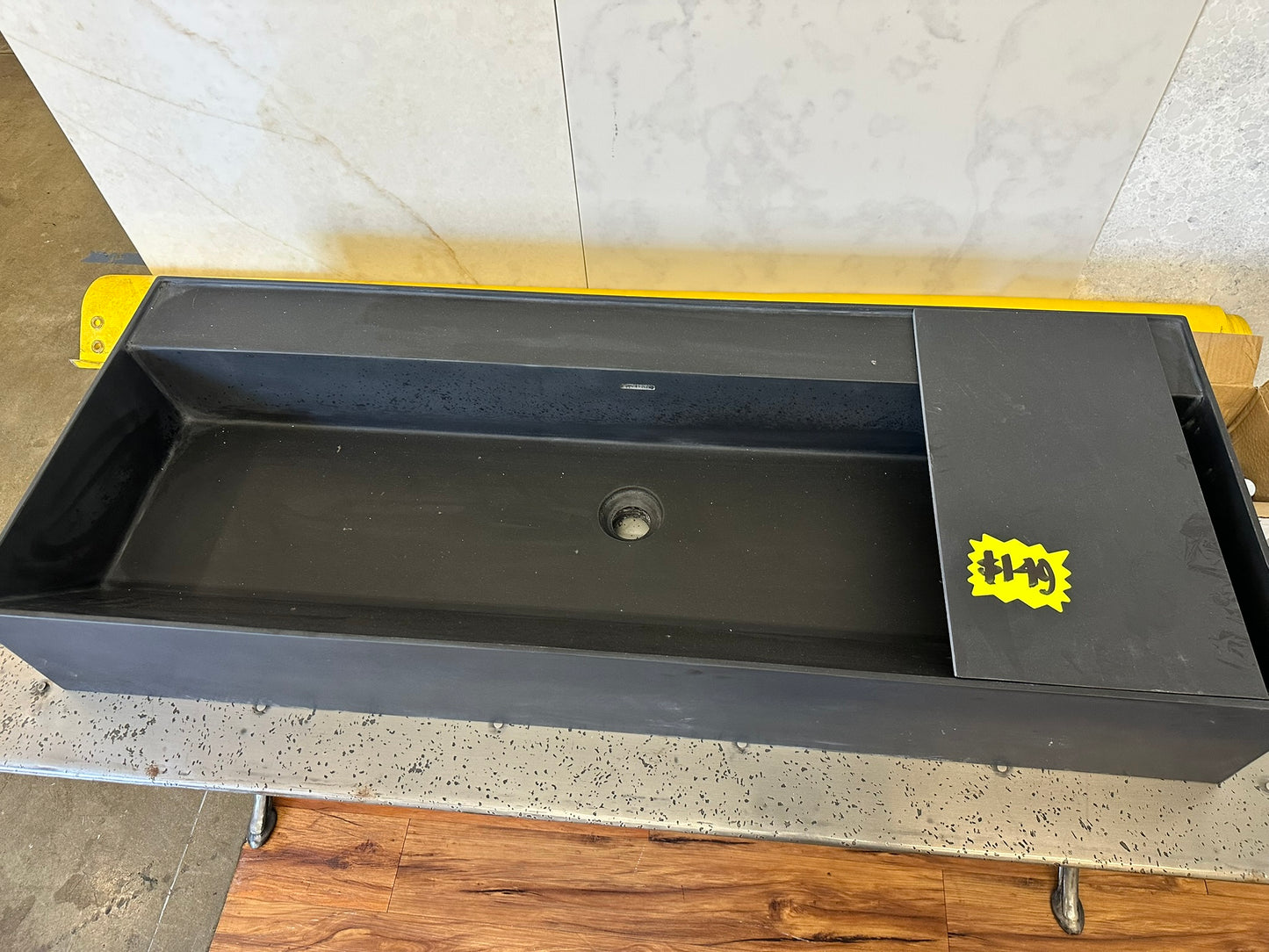 [CLEARANCE] 47" x 20" Black Bathroom Vessel Sink