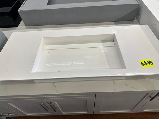 [CLEARANCE] 47" x 20" White Bathroom Vessel Sink