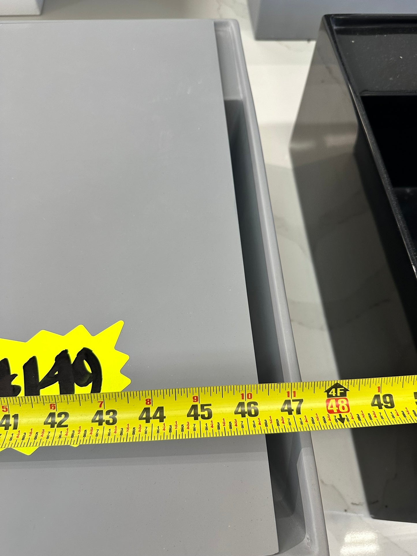 [CLEARANCE] 47" x 18" Matte Grey Bathroom Vessel Sink