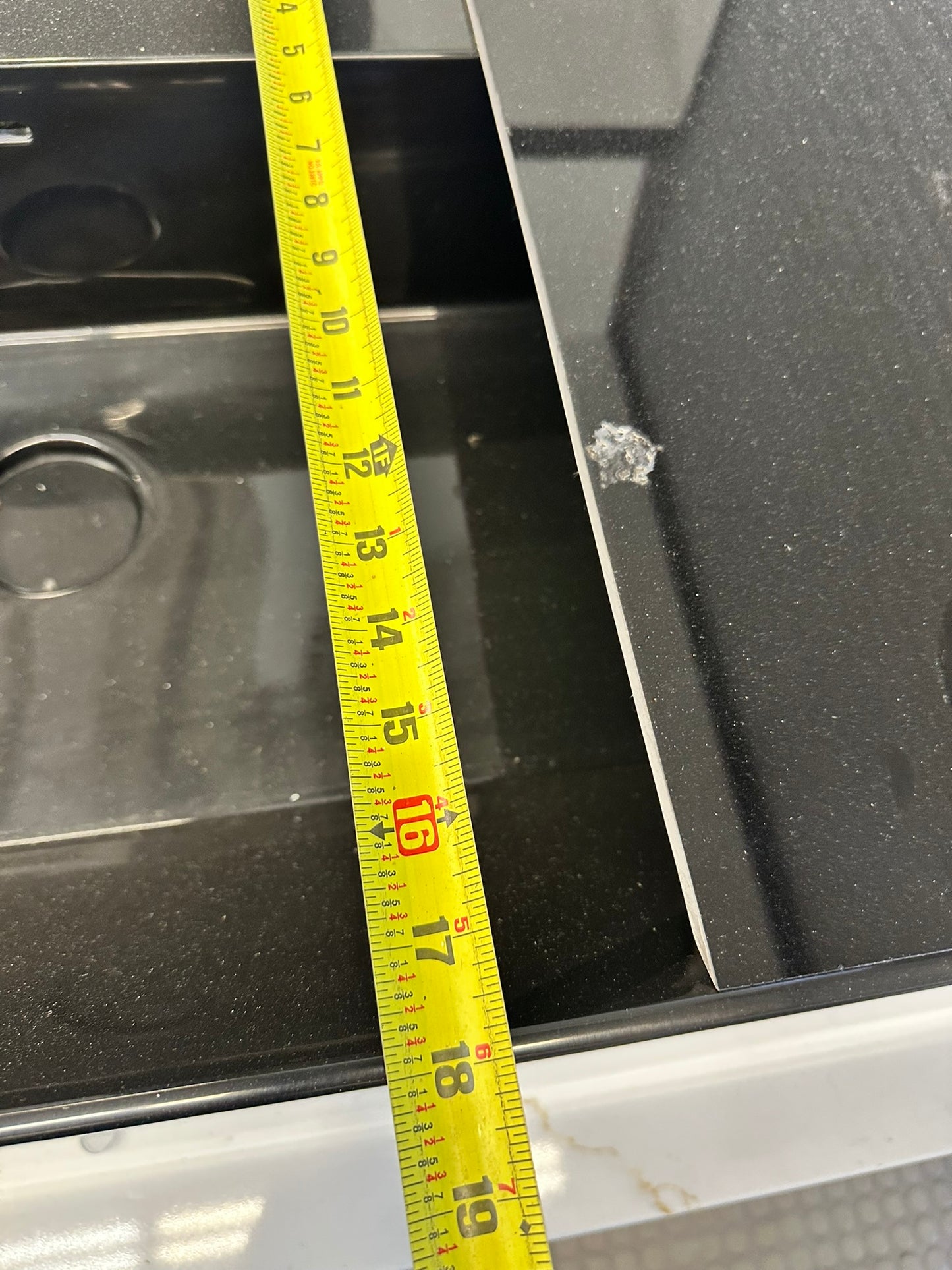 [CLEARANCE] 35" x 18" Black Bathroom Vessel Sink