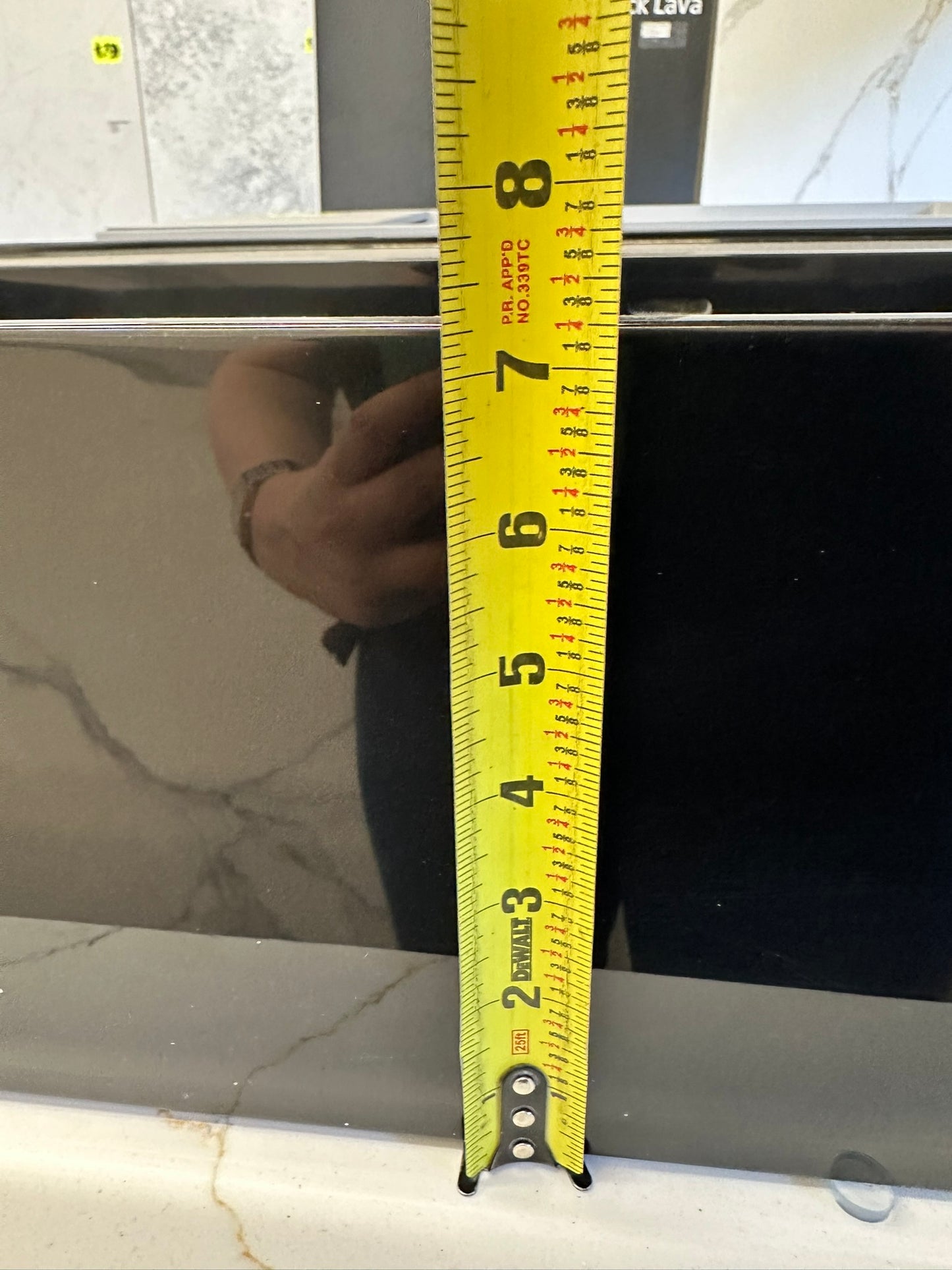 [CLEARANCE] 35" x 18" Black Bathroom Vessel Sink