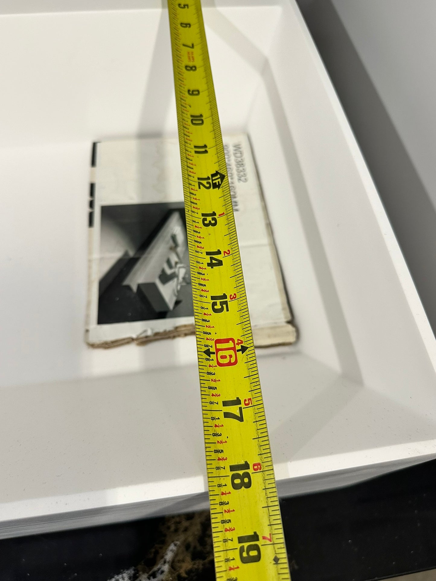 [CLEARANCE] 35" x 18" Matte White Bathroom Vessel Sink