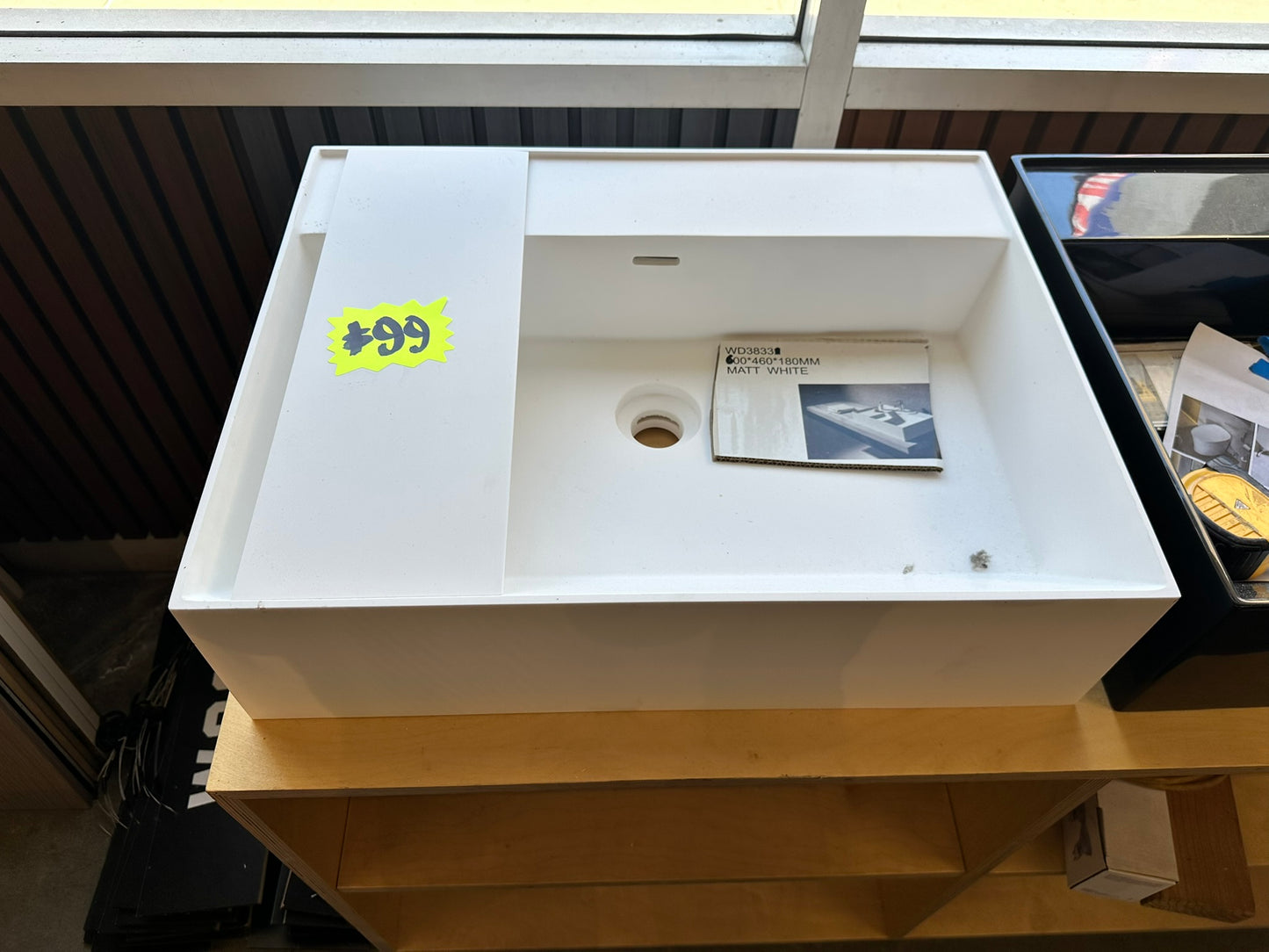 [CLEARANCE] 25" x 16" Matte White Bathroom Vessel Sink