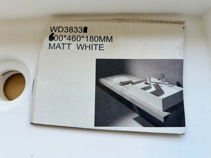 [CLEARANCE] 25" x 16" Matte White Bathroom Vessel Sink
