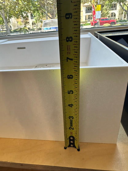 [CLEARANCE] 25" x 16" Matte White Bathroom Vessel Sink