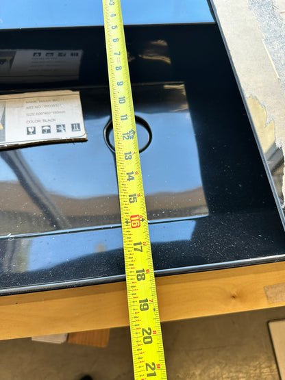 [CLEARANCE] 25" x 16" Black Bathroom Vessel Sink