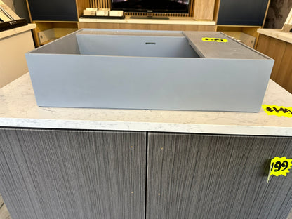 [CLEARANCE] 25" x 16" Matte Grey Bathroom Vessel Sink