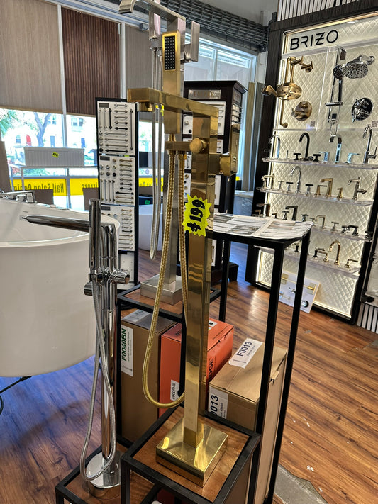 [CLEARANCE] Contemporary Single Handle Floor Mount Freestanding Tub Faucet [Mulitple Designs] $199 Each