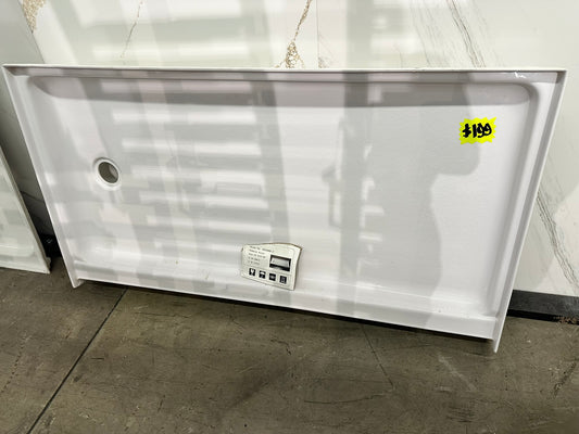 [CLEARANCE] 60" x 32" x 5" White Acrylic Shower Base Pan