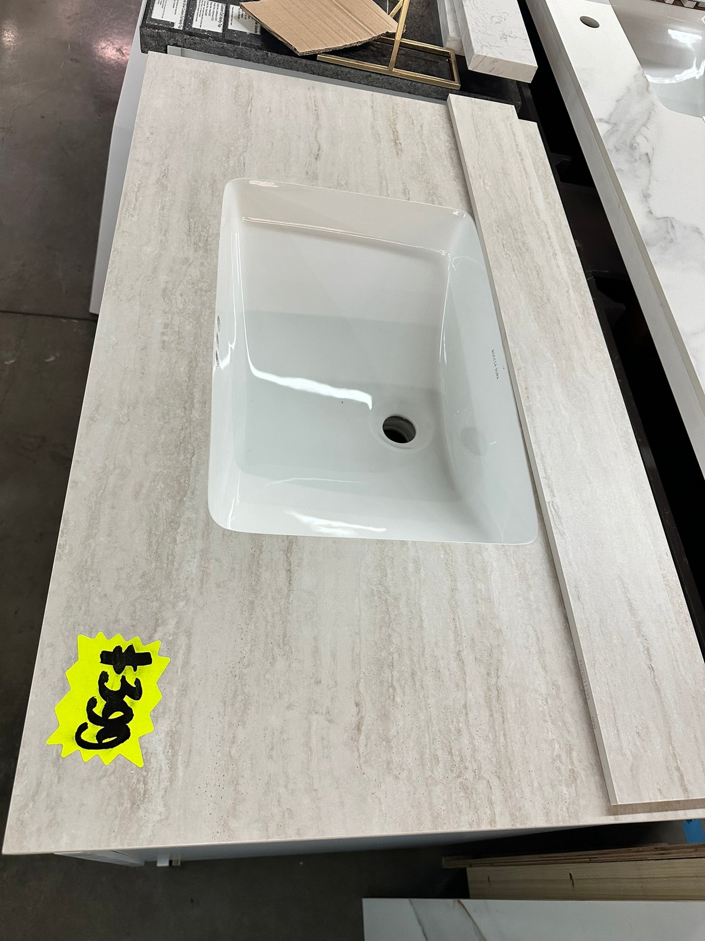 [CLEARANCE] 36"W x 21 7/8"D Sand Brown Quartz Vanity Top
