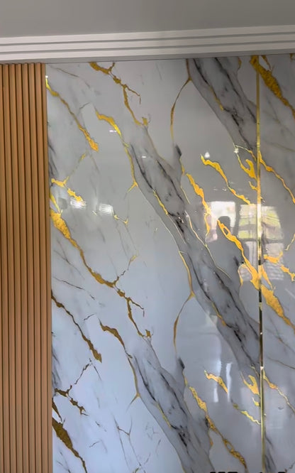 [CLEARANCE] 48x96 Calacatta Gold PVC Panel
