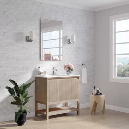 Rina 36" Freestanding Bathroom Vanity with Porcelain Integrated Sink Top