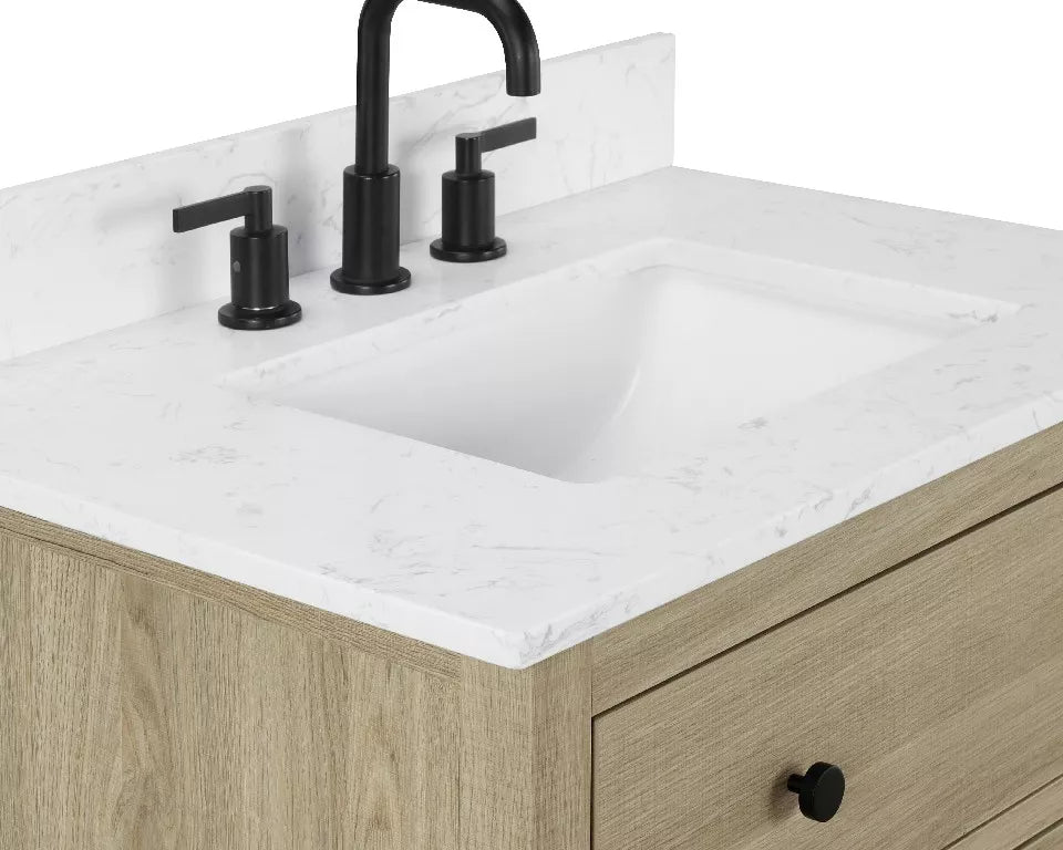 Lorenzo 60" Freestanding Bathroom Vanity with Engineered Stone Top and Vitreous China Undermount Sink
