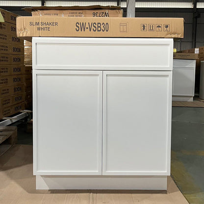 White Slim Shaker (Bathroom Vanity Only)