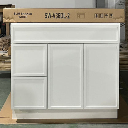 White Slim Shaker (Bathroom Vanity Only)