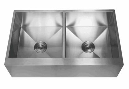 Linus 36" Apron / Farmhouse Stainless Steel Double Kitchen Sink