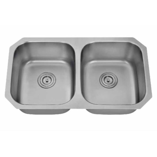 Lavinia 33" Undermount Stainless Steel Double Basin Kitchen Sink