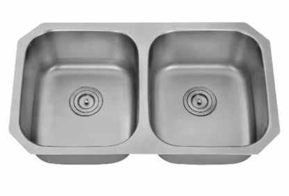 Lavinia 33" Undermount Stainless Steel Double Basin Kitchen Sink