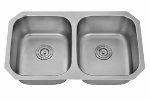 Lavinia 33"W Undermount Stainless Steel Double Kitchen Sink