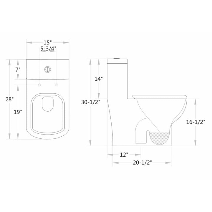 Benedict One-Piece Dual-Flush Toilet