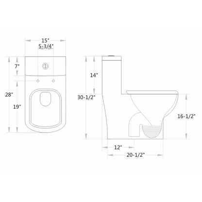 Benedict One-Piece Dual-Flush Toilet