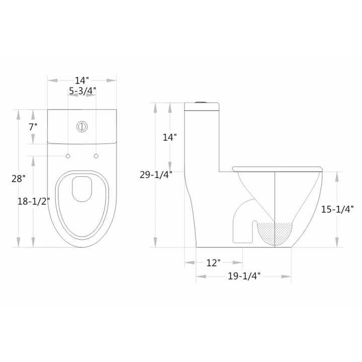 Casimir One-Piece Dual-Flush Toilet