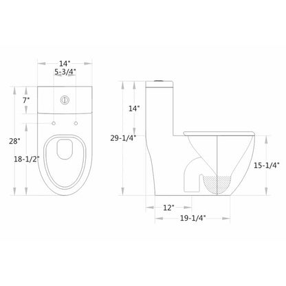 Casimir One-Piece Dual-Flush Toilet