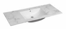 Load image into Gallery viewer, Calacatta Grey Printed Ceramic Integrated Vanity Top
