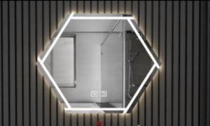Rhiannon 32"W Hexagon LED Mirror