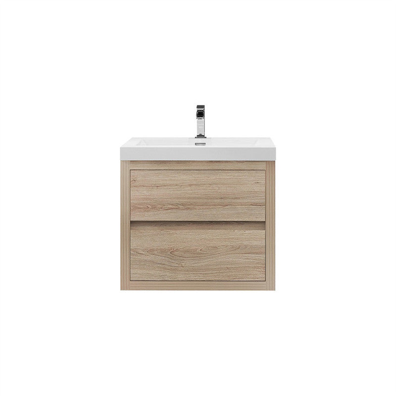 Louis 24" Wall Mounted Bathroom Vanity with Acrylic Integrated Sink Top