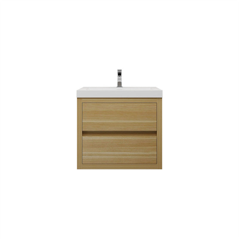 Louis 24" Wall Mounted Bathroom Vanity with Acrylic Integrated Sink Top