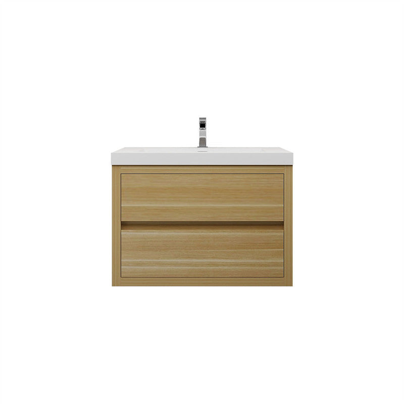 Louis 30" Wall Mounted Bathroom Vanity with Acrylic Integrated Sink Top