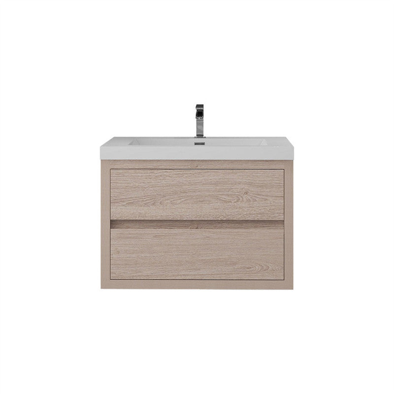 Louis 30" Wall Mounted Bathroom Vanity with Acrylic Integrated Sink Top