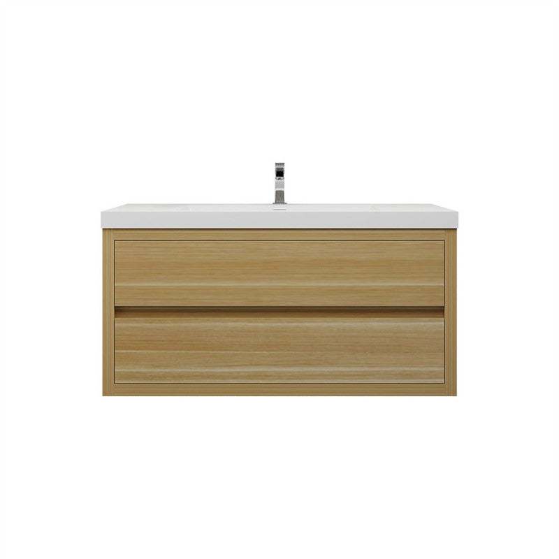 Louis 42" Wall Mounted Bathroom Vanity with Acrylic Integrated Sink Top