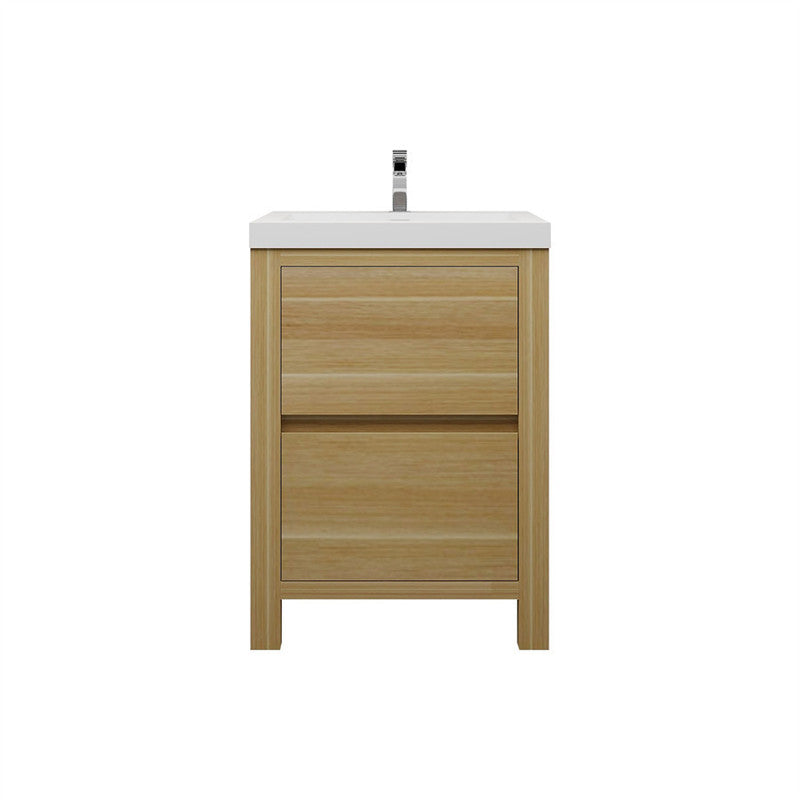 Louis 24" Freestanding Bathroom Vanity with Acrylic Integrated Sink Top