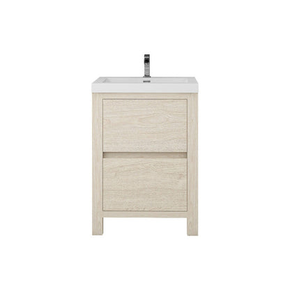 Louis 24" Freestanding Bathroom Vanity with Acrylic Integrated Sink Top