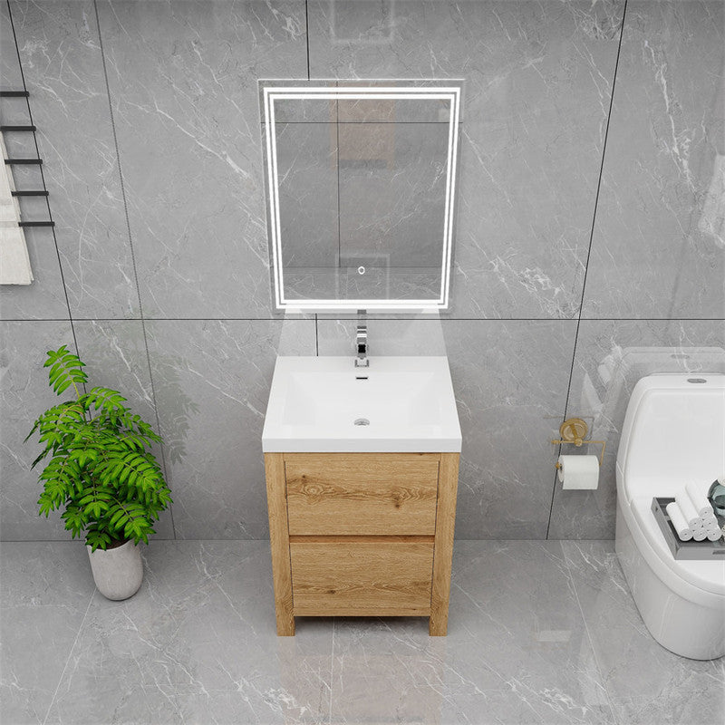 Louis 24" Freestanding Bathroom Vanity with Acrylic Integrated Sink Top