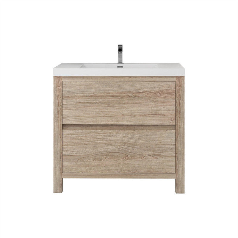 Louis 36" Freestanding Bathroom Vanity with Acrylic Integrated Sink Top