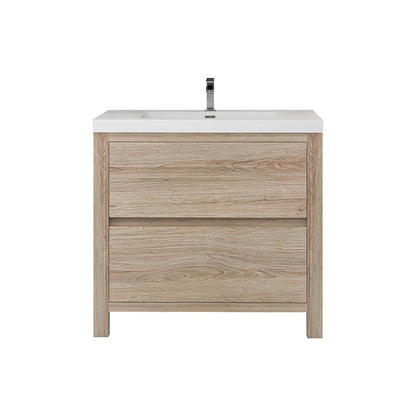 Louis 36" Freestanding Bathroom Vanity with Acrylic Integrated Sink Top