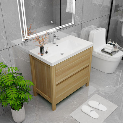 Louis 36" Freestanding Bathroom Vanity with Acrylic Integrated Sink Top