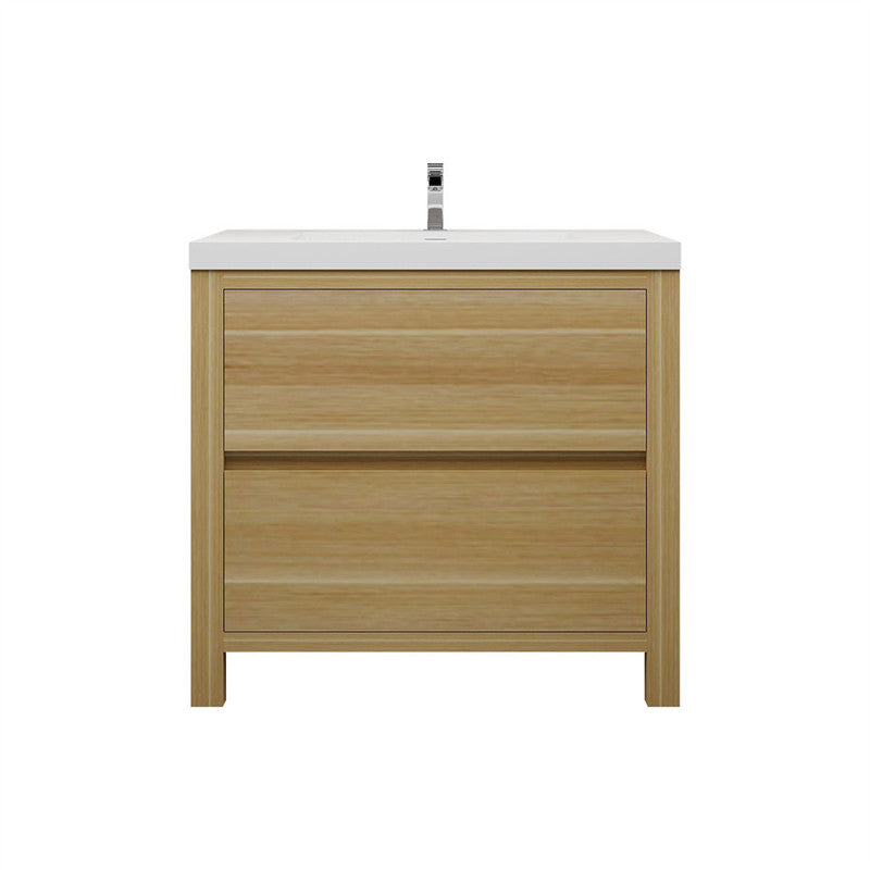 Louis 36" Freestanding Bathroom Vanity with Acrylic Integrated Sink Top