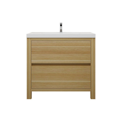 Louis 36" Freestanding Bathroom Vanity with Acrylic Integrated Sink Top