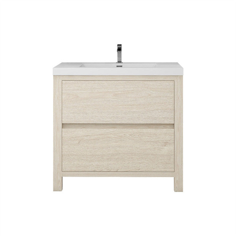 Louis 36" Freestanding Bathroom Vanity with Acrylic Integrated Sink Top