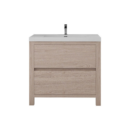 Louis 36" Freestanding Bathroom Vanity with Acrylic Integrated Sink Top