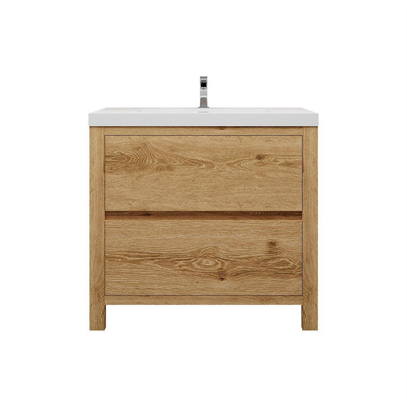 Louis 36" Freestanding Bathroom Vanity with Acrylic Integrated Sink Top